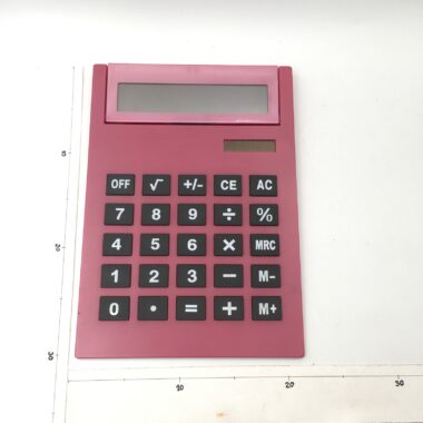Máquina de calcular / Calculadora grande rosa